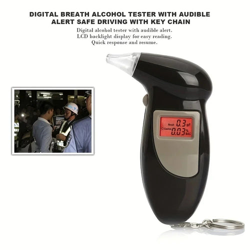 Portable Digital Breath Tester Handheld Breathalyzer Alcohol Test, Set Car Tools