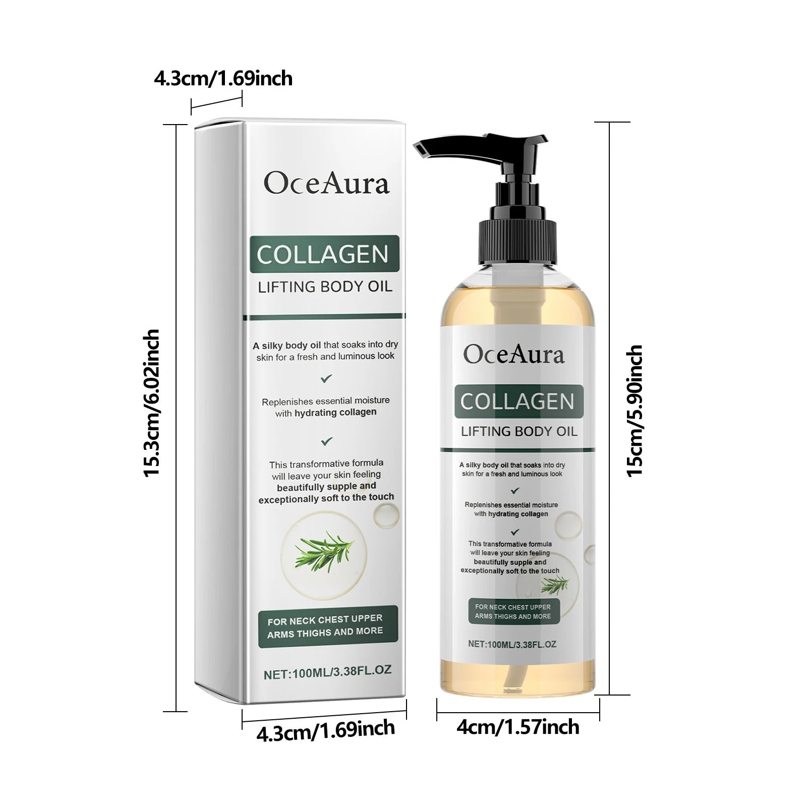Collagen Firming Body Oil Deeply Hydrating and Nourishing Gentle 100g